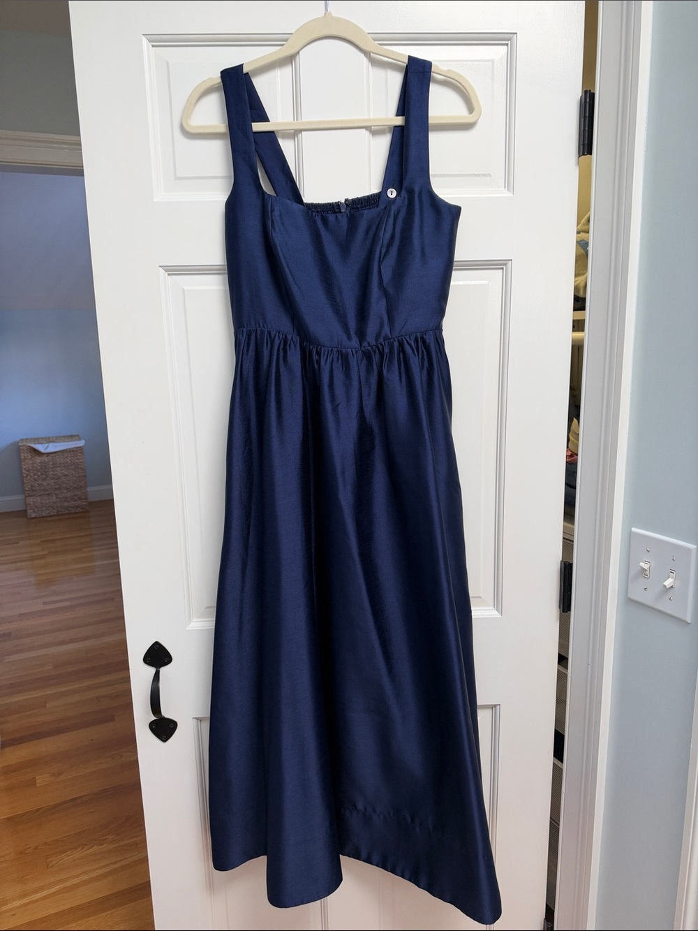 Tuckernuck Classic Navy Square-Neck Maxi Dress (Size M)